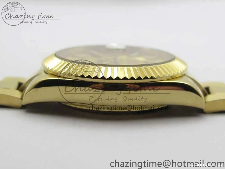 Best AAA Replica Sites YG 326934 Sky-Dweller YG on TravelReady Bracelet 2785 Dial A23J Gold AIF to 1217